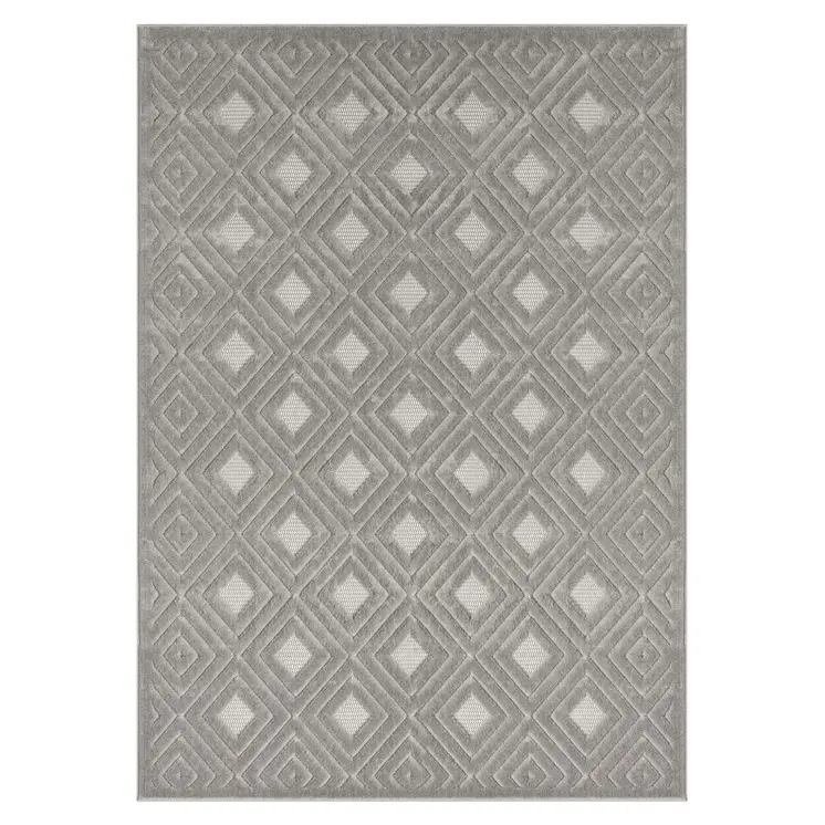 5' X 7' Gray Geometric Area Rug