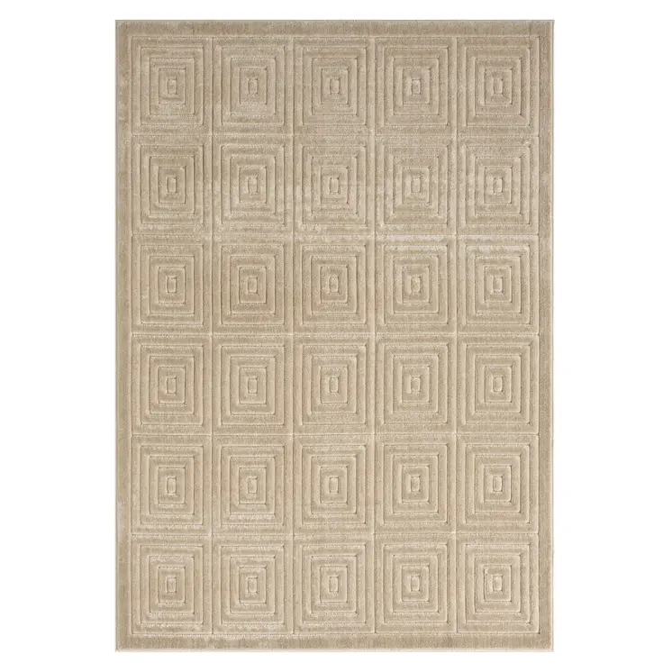 8' X 10' Beige Geometric Area Rug