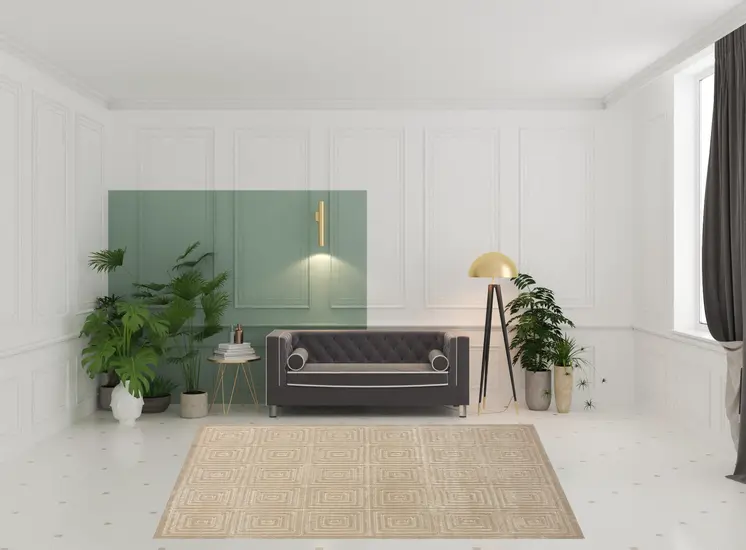 8' X 10' Beige Geometric Area Rug