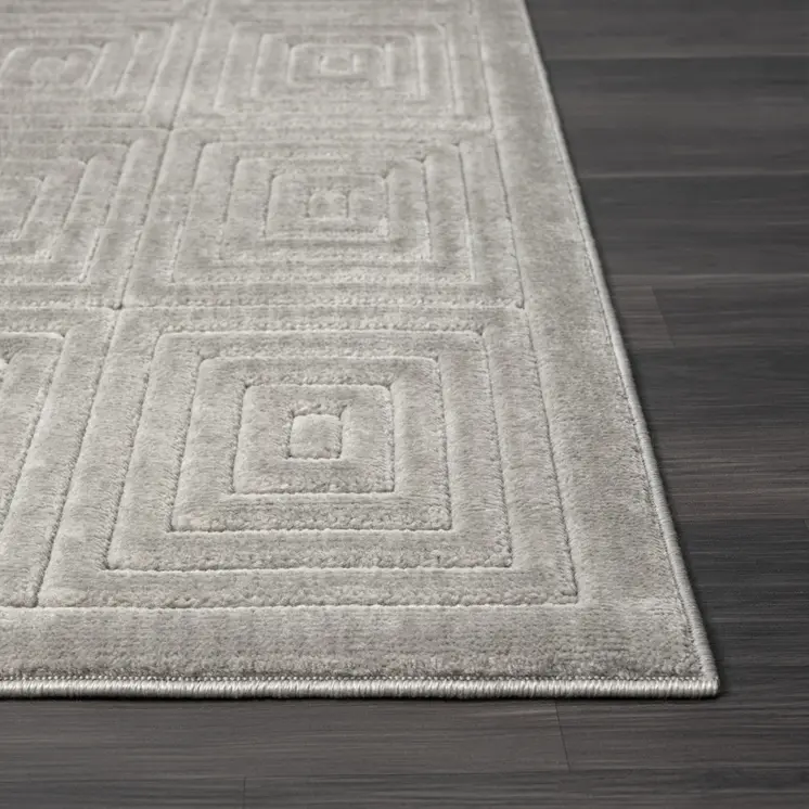 8' X 10' Gray Geometric Area Rug
