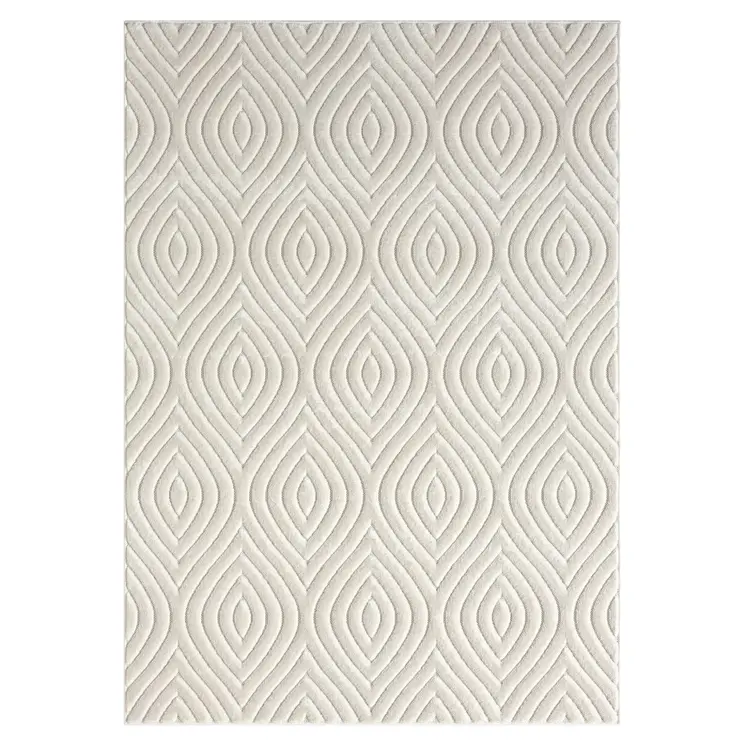 8' X 10' Ivory Trellis Area Rug