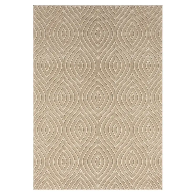 8' X 10' Beige Trellis Area Rug