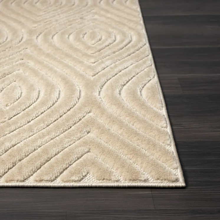 8' X 10' Beige Trellis Area Rug