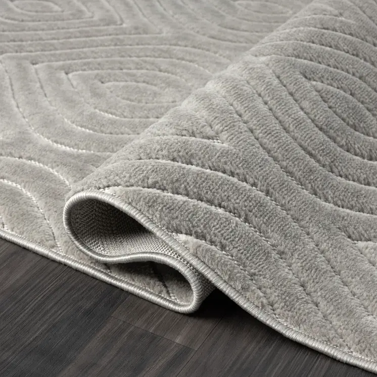 8' X 10' Gray Trellis Area Rug