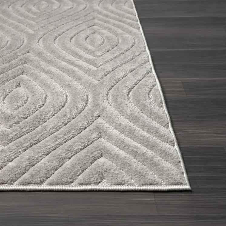 8' X 10' Gray Trellis Area Rug