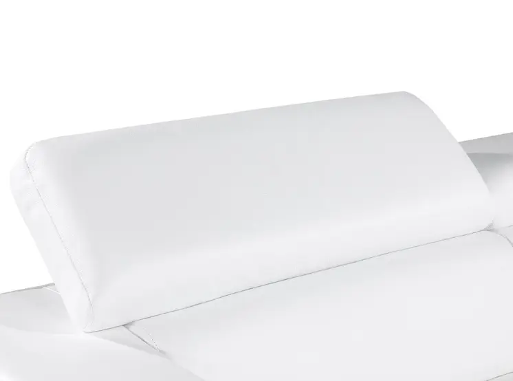 70" White And Silver Metallic Top Grain Leather Loveseat