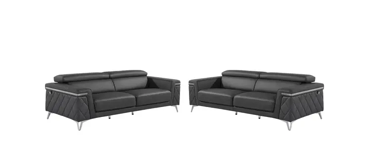 Two Piece Gray Four Person Seating Set