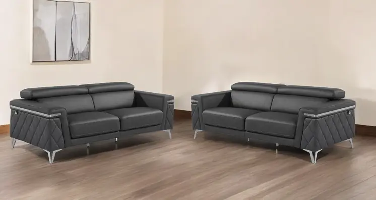 Two Piece Gray Four Person Seating Set