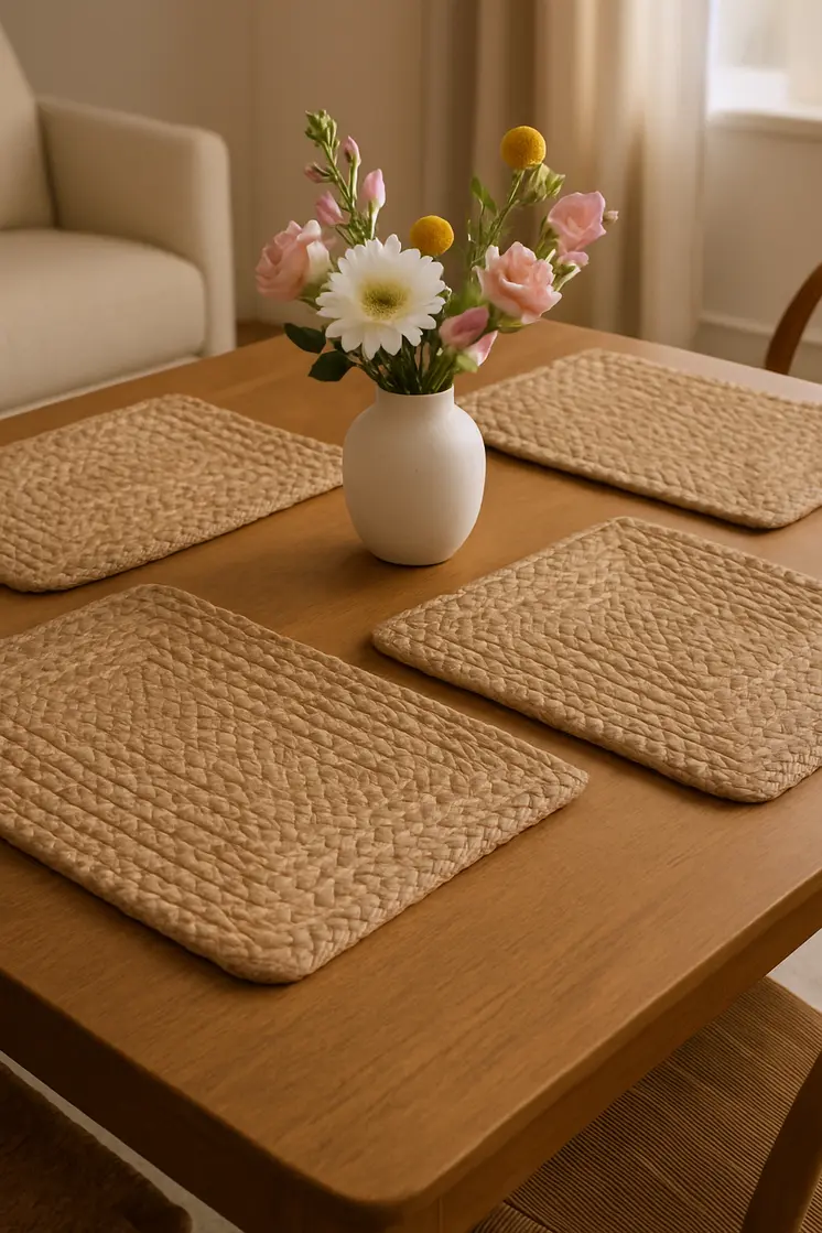 19" Set of Four Natural Jute Placemats