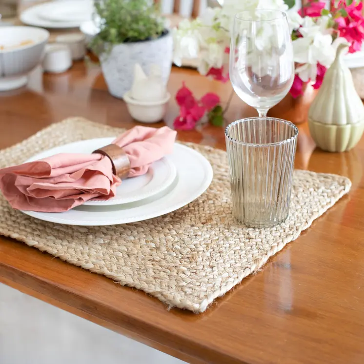 19" Set of Four Natural Jute Placemats