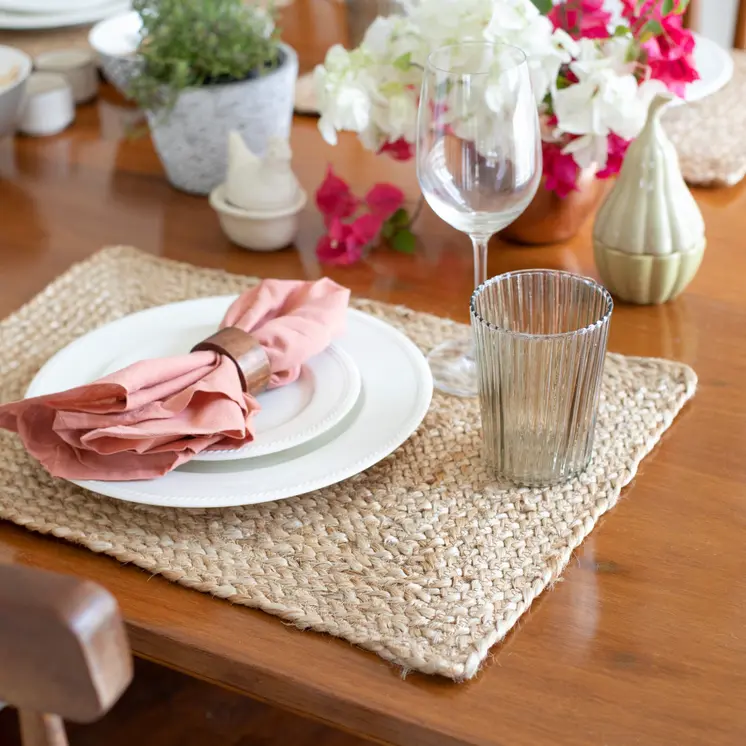 19" Set of Four Natural Jute Placemats