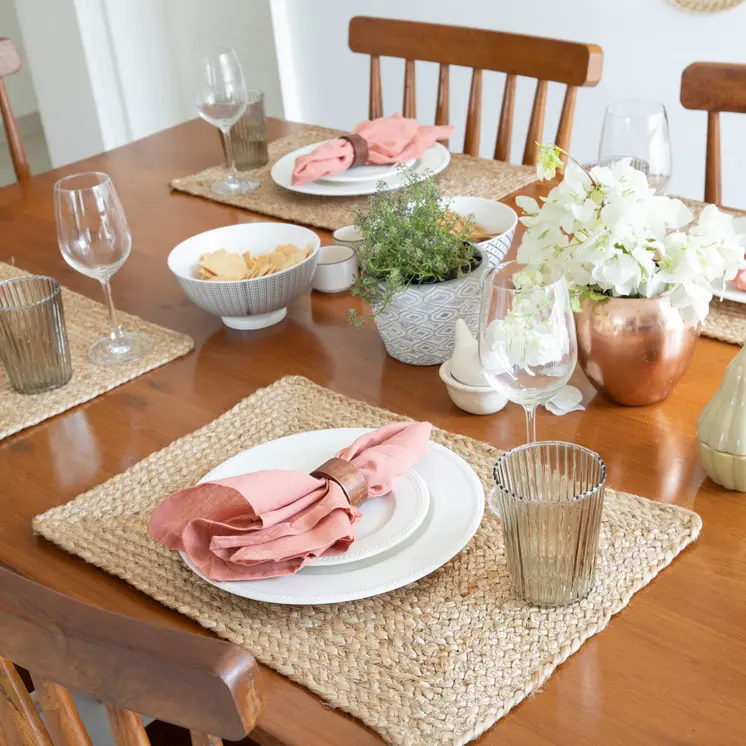 19" Set of Four Natural Jute Placemats