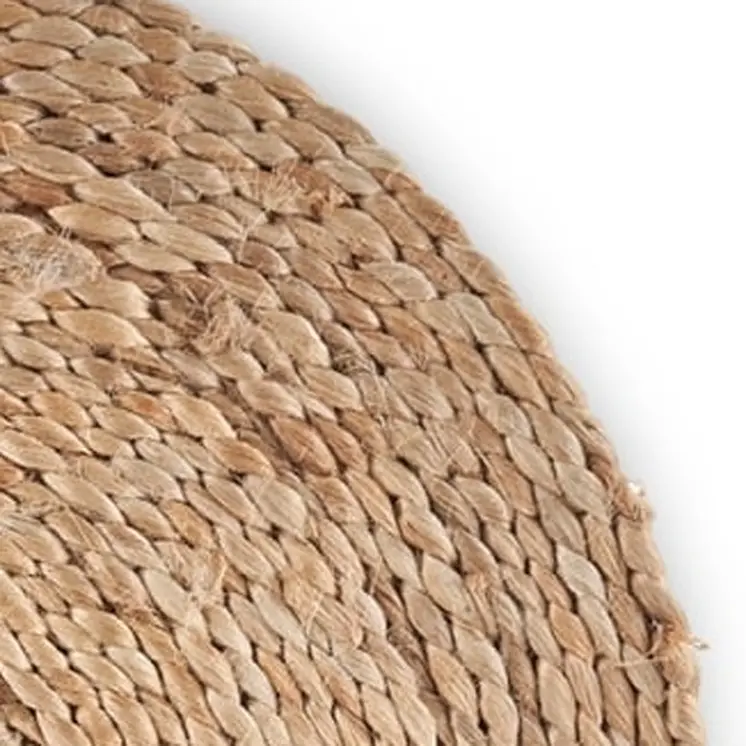 15" Set of Two Natural Jute Round Placemats