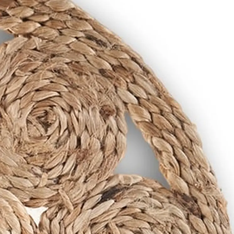 15" Set of Two Natural Braided Jute Round Placemats
