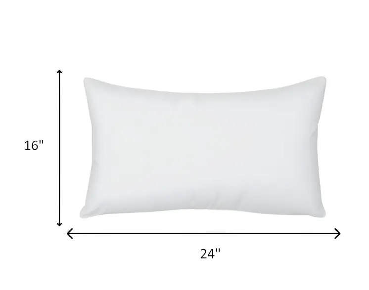 16" X 24" White Lumbar Throw Pillow Insert