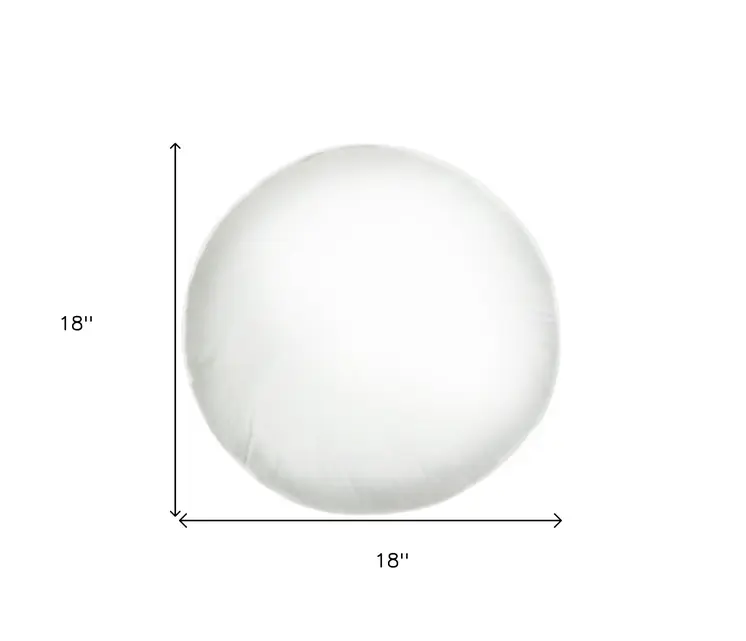 18" White Round Throw Pillow Insert