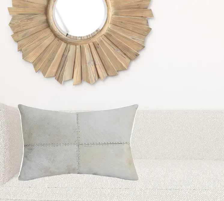 Ivory Lumbar Throw Pillow