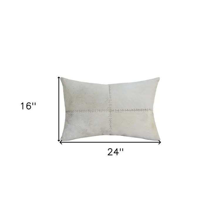 Ivory Lumbar Throw Pillow