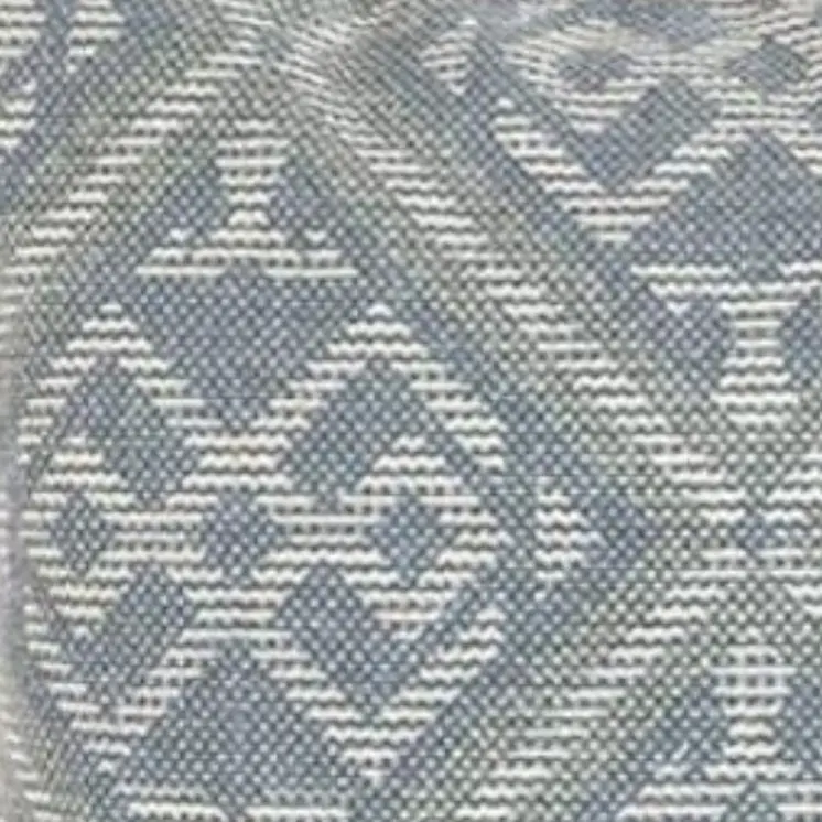 15" x 26"  Blue and White Geometric Cotton Pillow Cover With Tassels