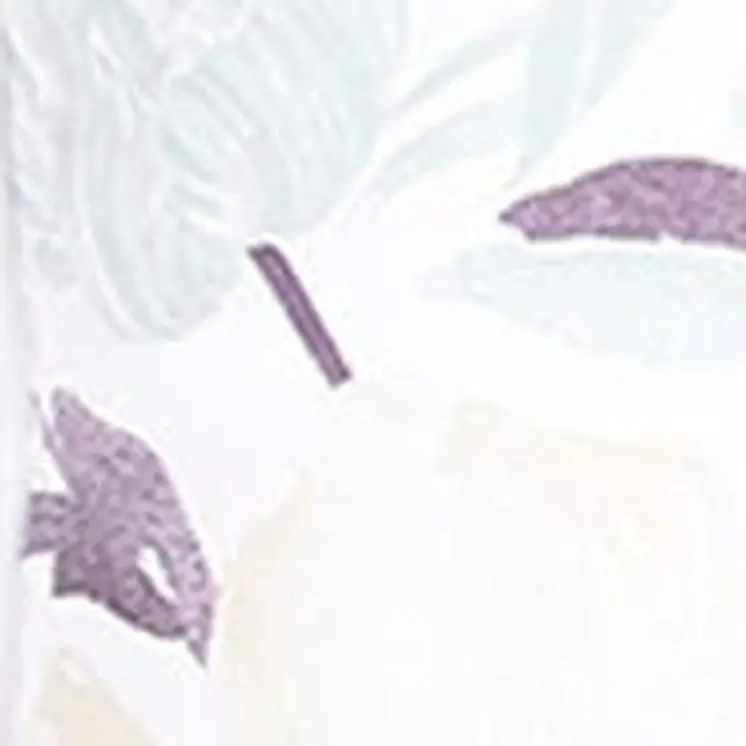 Set of Two 18" Purple and White Cotton Throw Pillow Covers