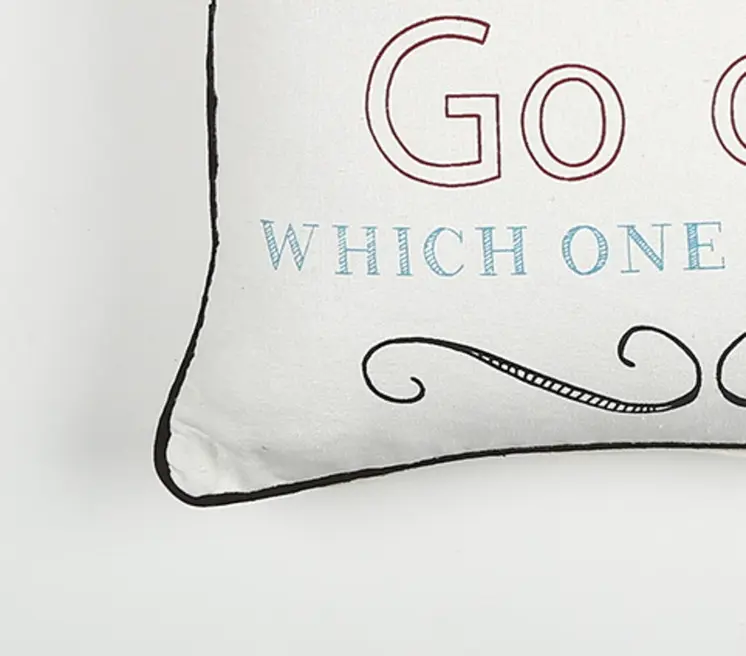 16" Black and White Handmade Text Indoor Outdoor Throw Pillow Cover
