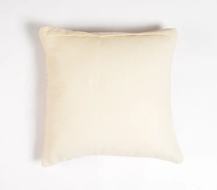 18" White Cotton Throw Pillow Cover