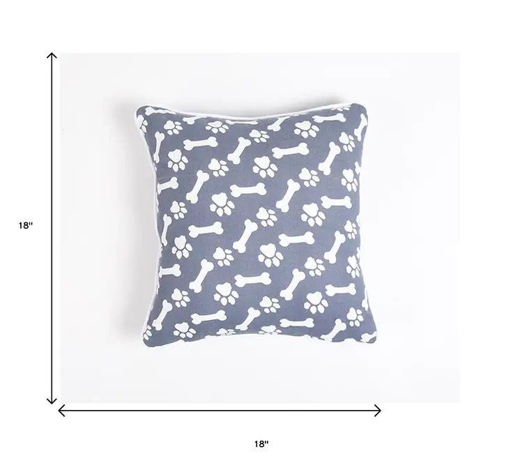 Set of Two 18" Black Cotton Throw Pillow Covers