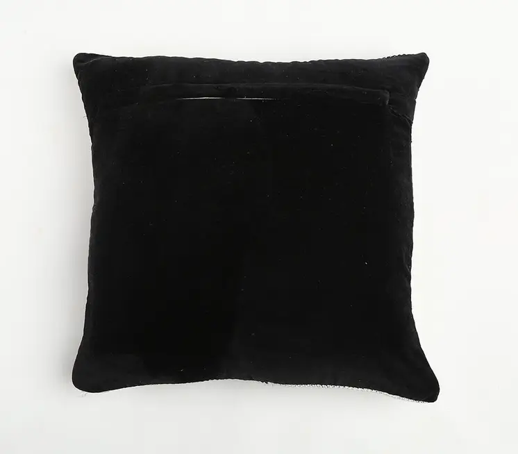 20" Gray and White Abstract Cotton Throw Pillow Cover