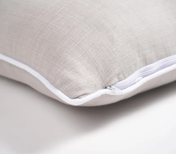 Set of Two 18" Gray Cotton Throw Pillow Covers