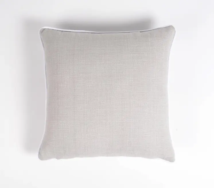 Set of Two 18" Gray Cotton Throw Pillow Covers
