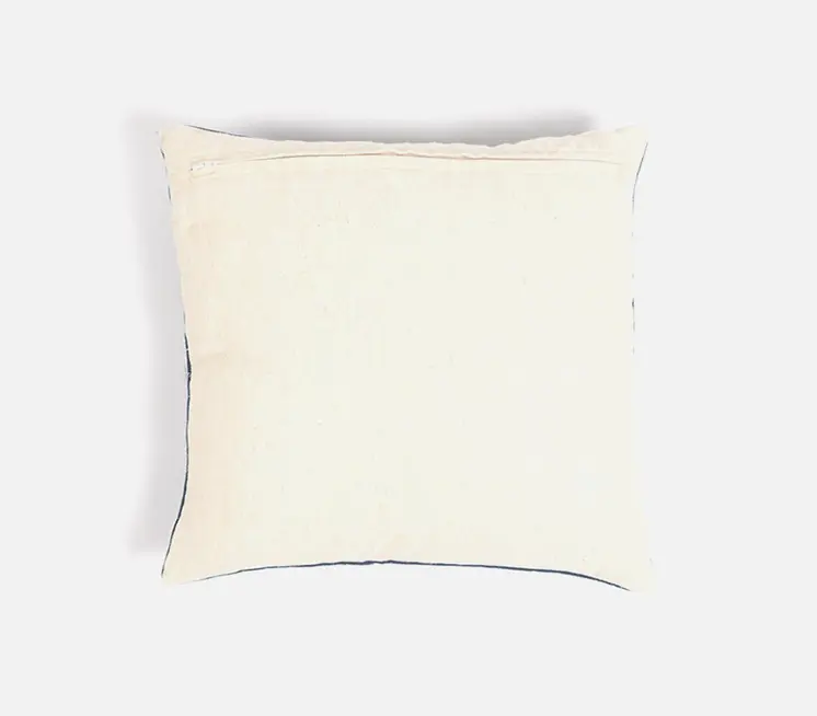 16" Blue Wool Throw Pillow Cover