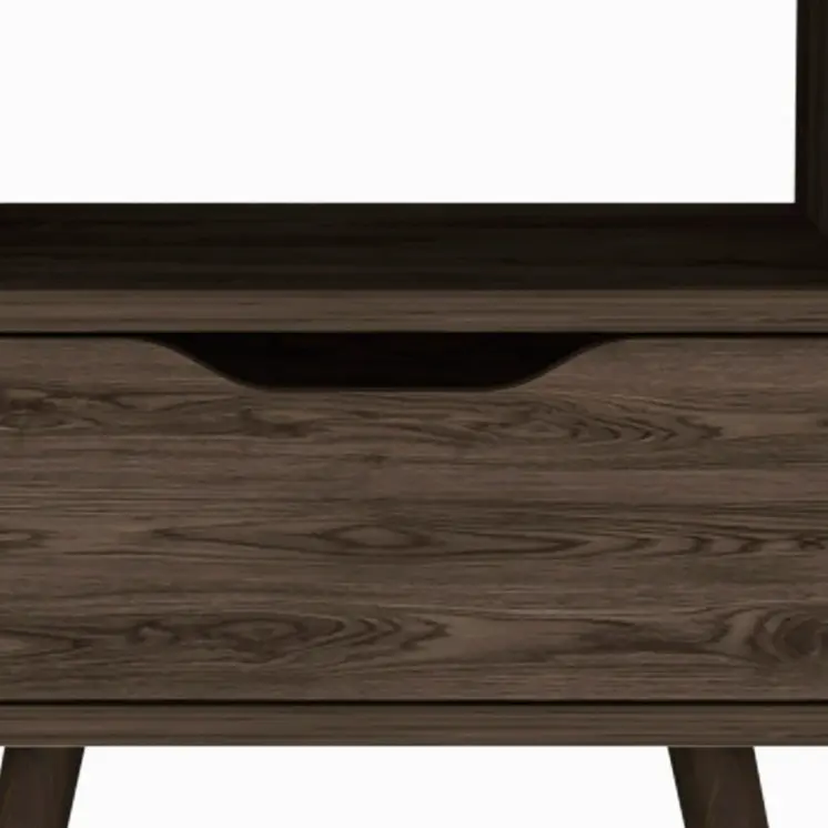 25" Brown Wood One Drawer Nightstand