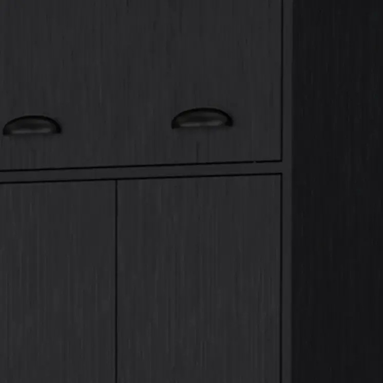 23" Black Drawer Combo Dresser