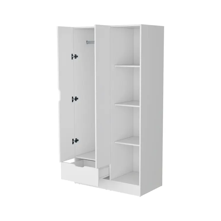 35" White Drawer Combo Dresser
