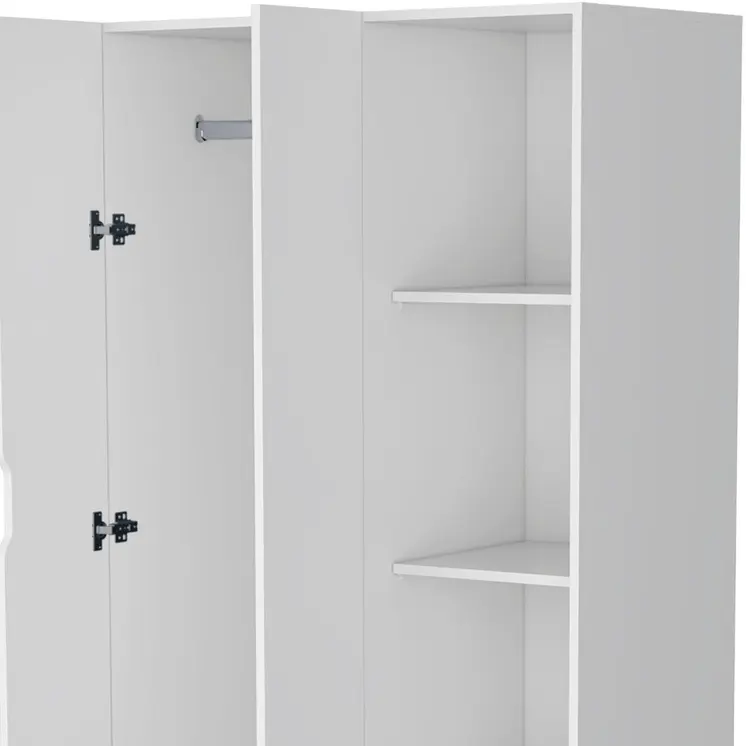 35" White Drawer Combo Dresser