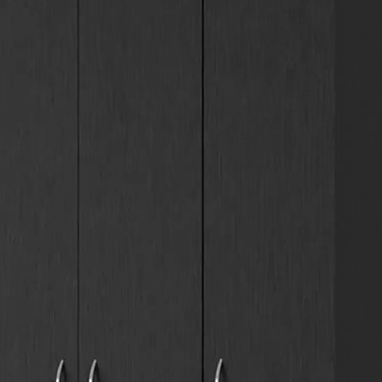 35" Black Two Drawer Combo Dresser