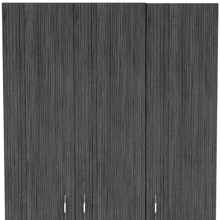 35" Dark Gray Two Drawer Combo Dresser