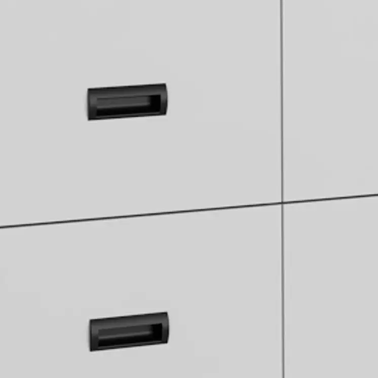 33" White Five Drawer Dresser