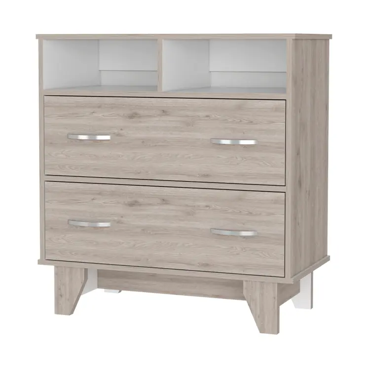 32" Oak Two Drawer Dresser