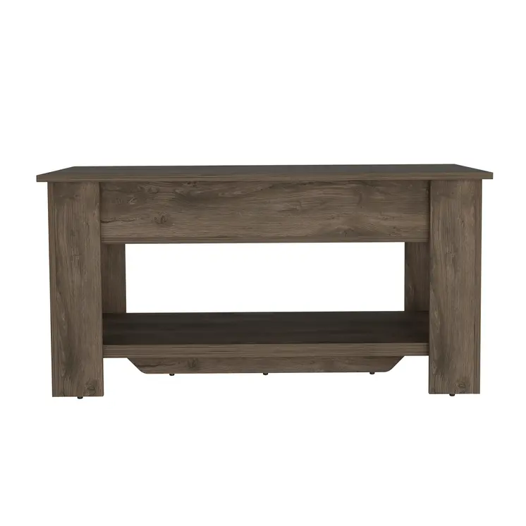 40" Dark Brown Storage Bench with Flip Top