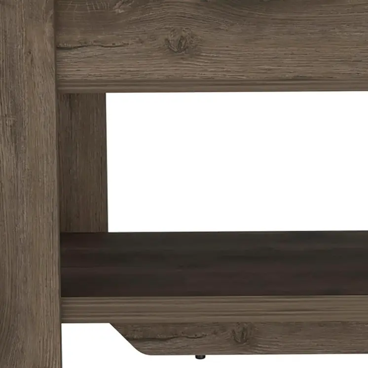 40" Dark Brown Storage Bench with Flip Top