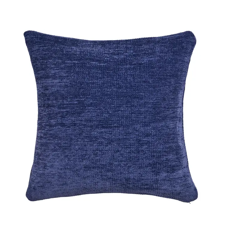 24" X 24" Blue Chenille Zippered Pillow