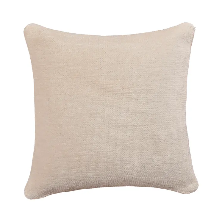 20" Ivory Chenille Throw Pillow