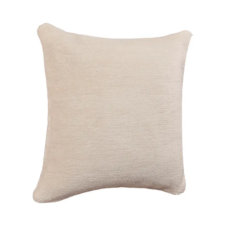 20" Ivory Chenille Throw Pillow