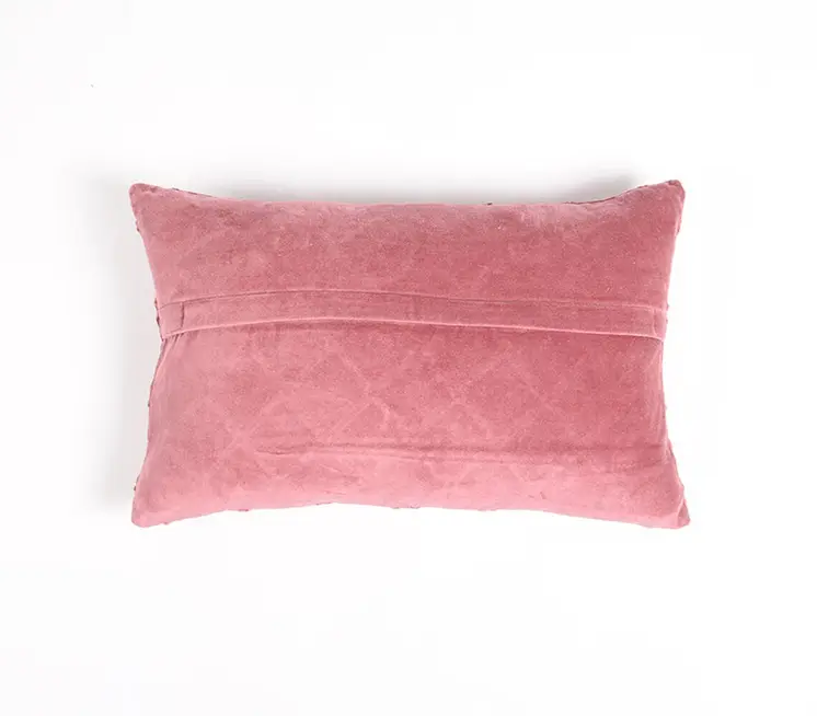 12" X 20" Purple Geometric Cotton Throw Pillow Cover