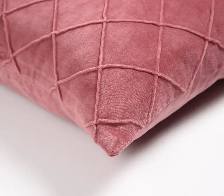 18" Purple Geometric Cotton Throw Pillow Cover