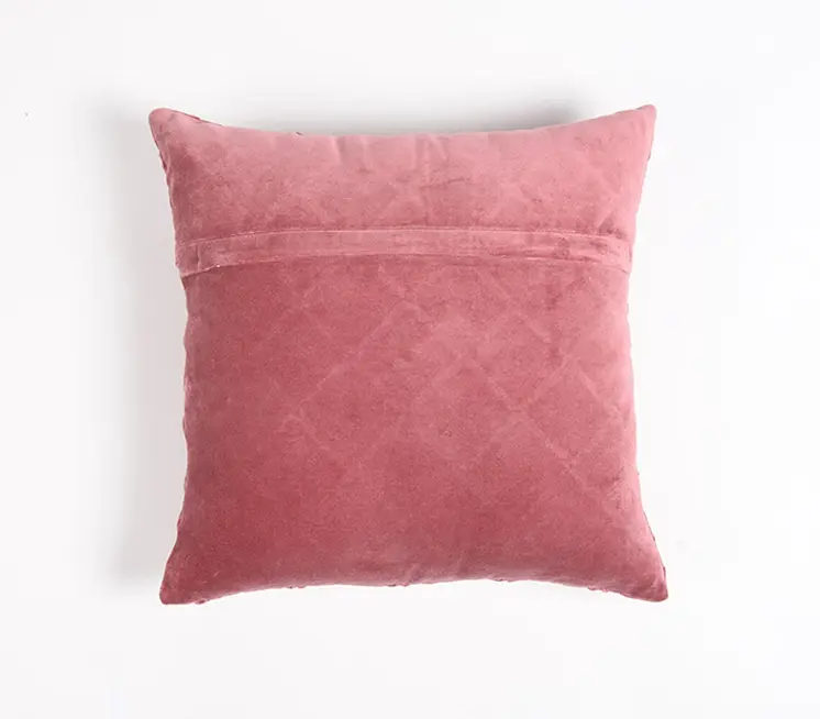 18" Purple Geometric Cotton Throw Pillow Cover