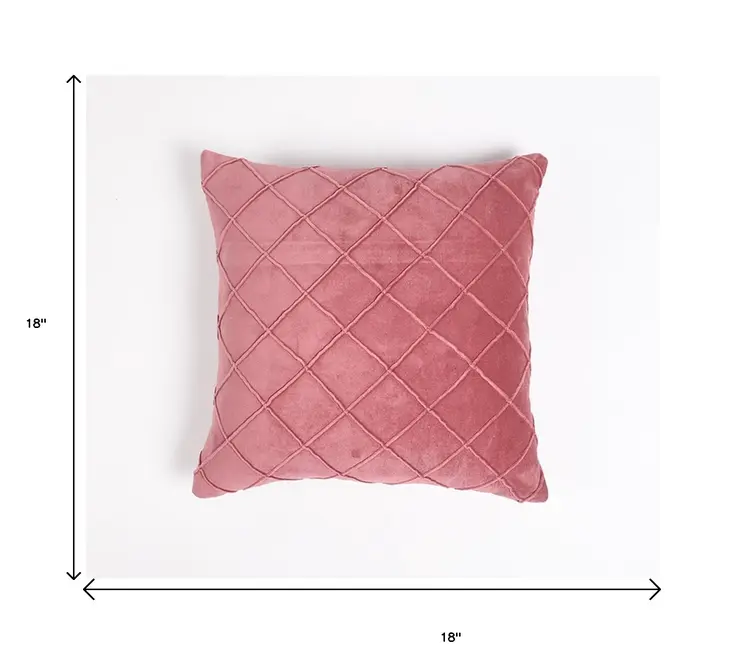 18" Purple Geometric Cotton Throw Pillow Cover