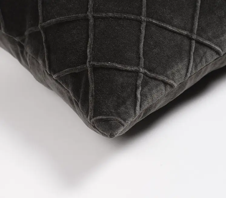 12" X 20" Gray Geometric Cotton Throw Pillow Cover
