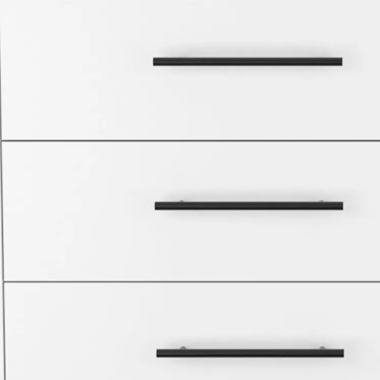 59" White Six Drawer Double Dresser